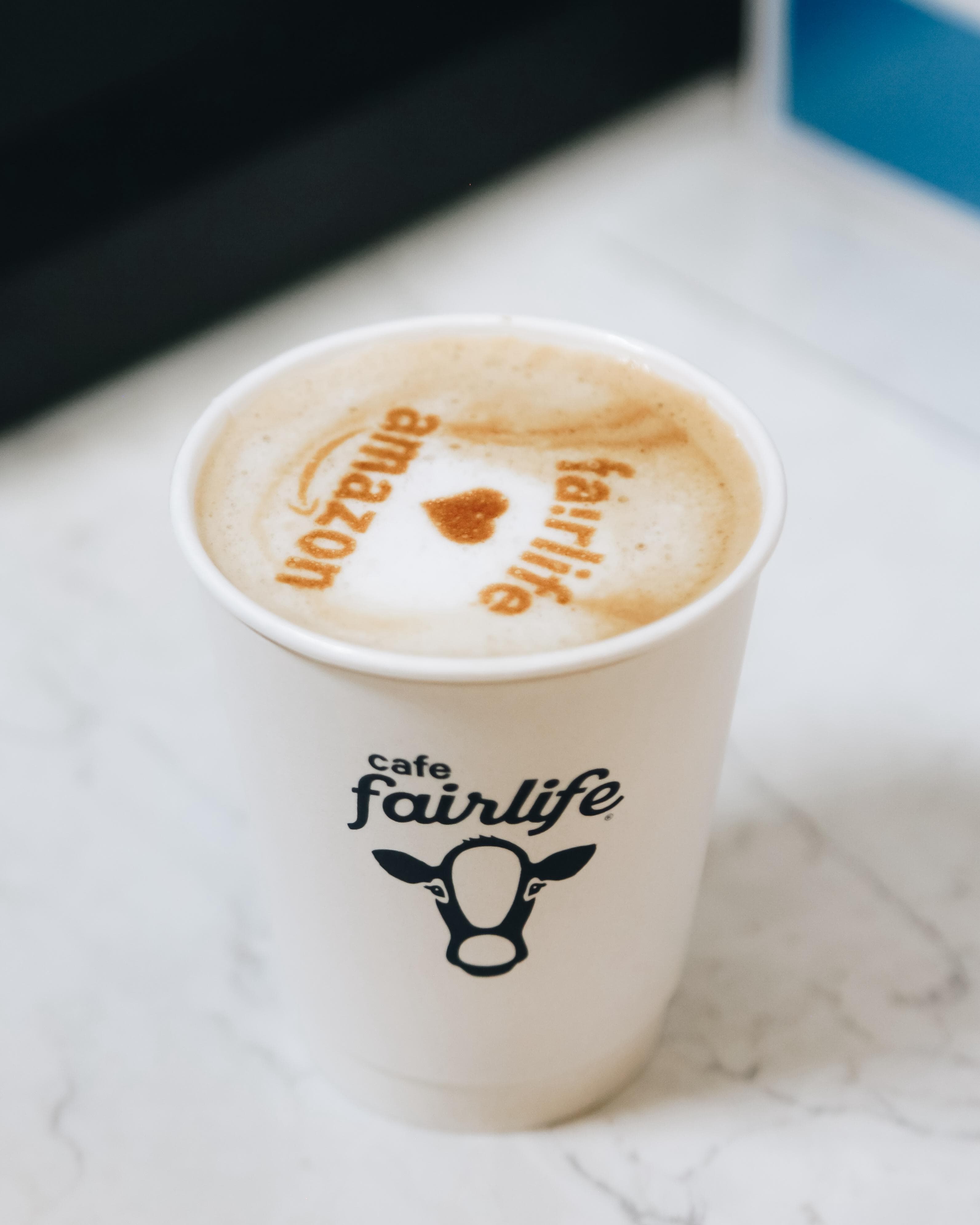 Logo latte art at the Fairlife activation
