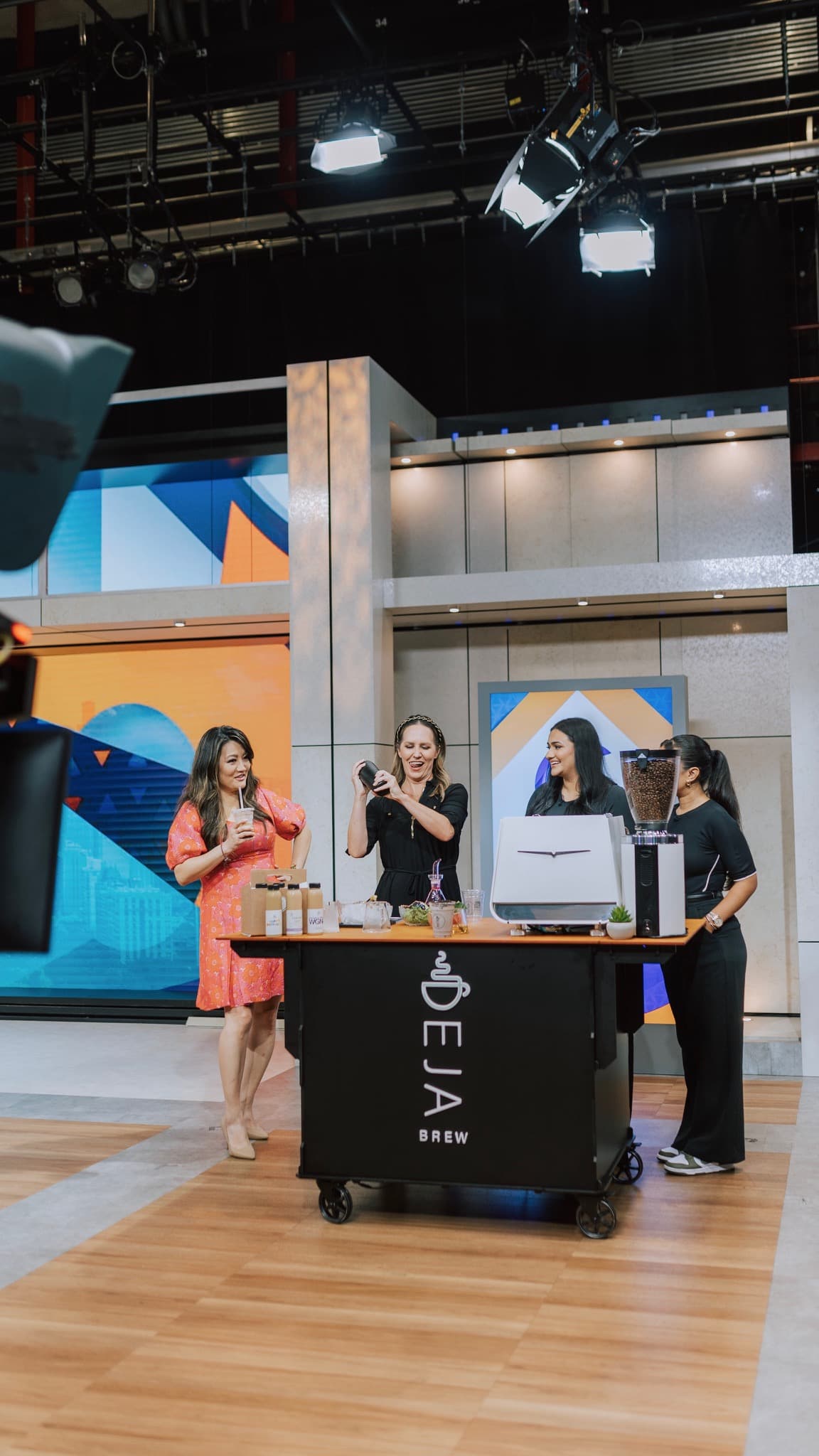 The cart in a television studio