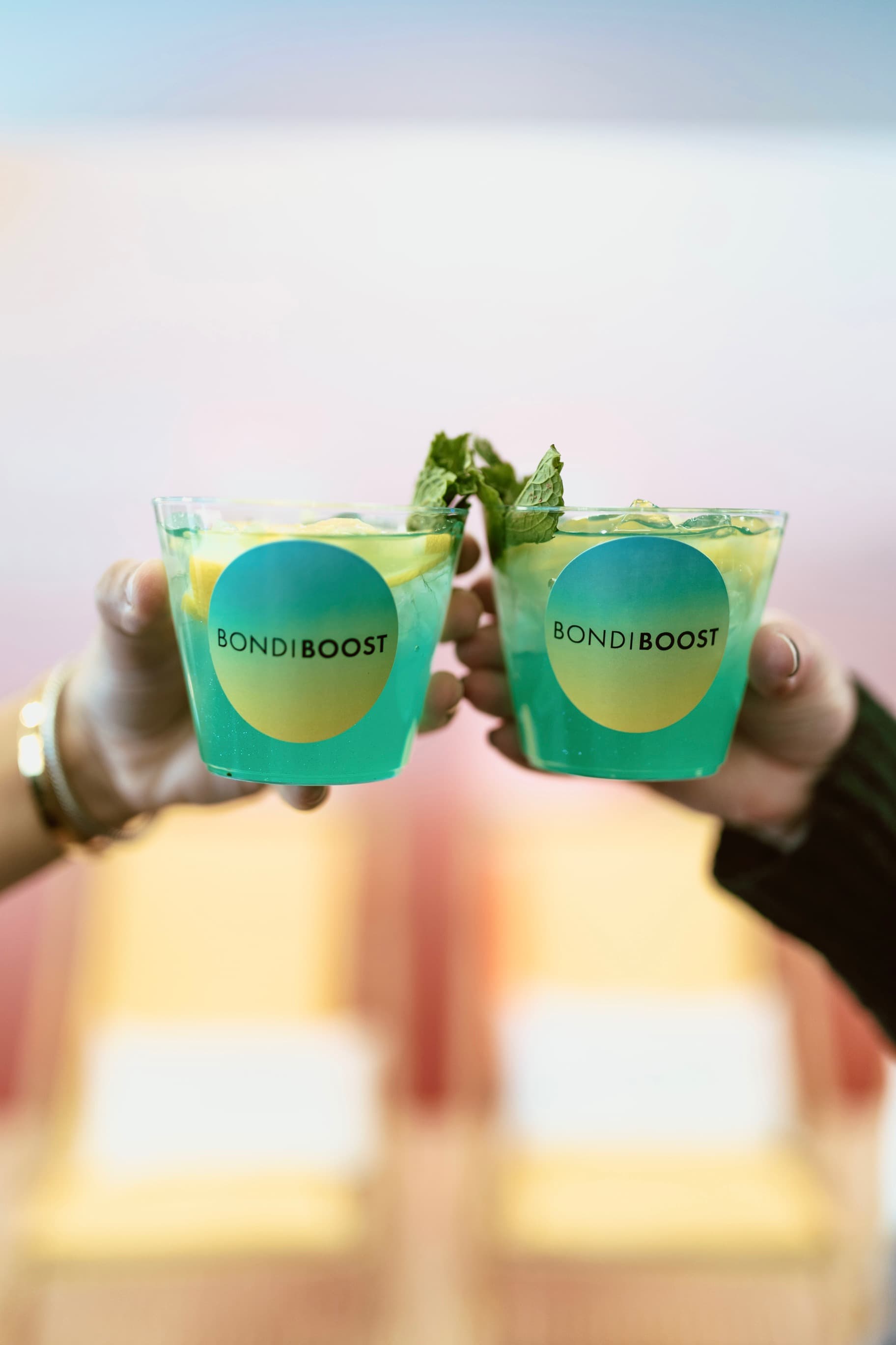 Bondi Boost branded drinks